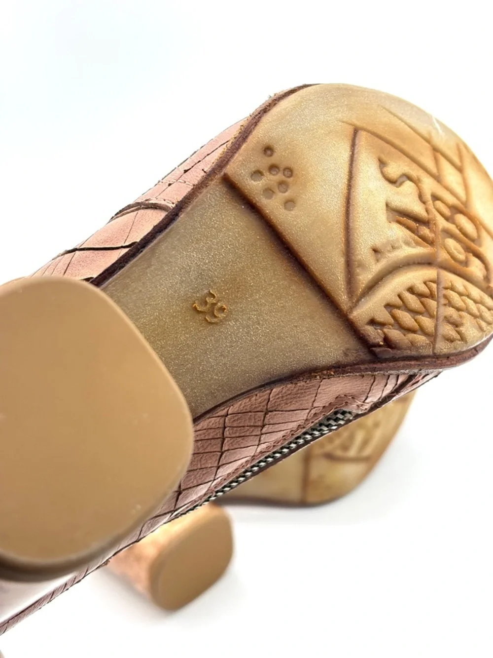 A.S.98 Light Brown Leather Ankle Boots - Picture 7 of 7